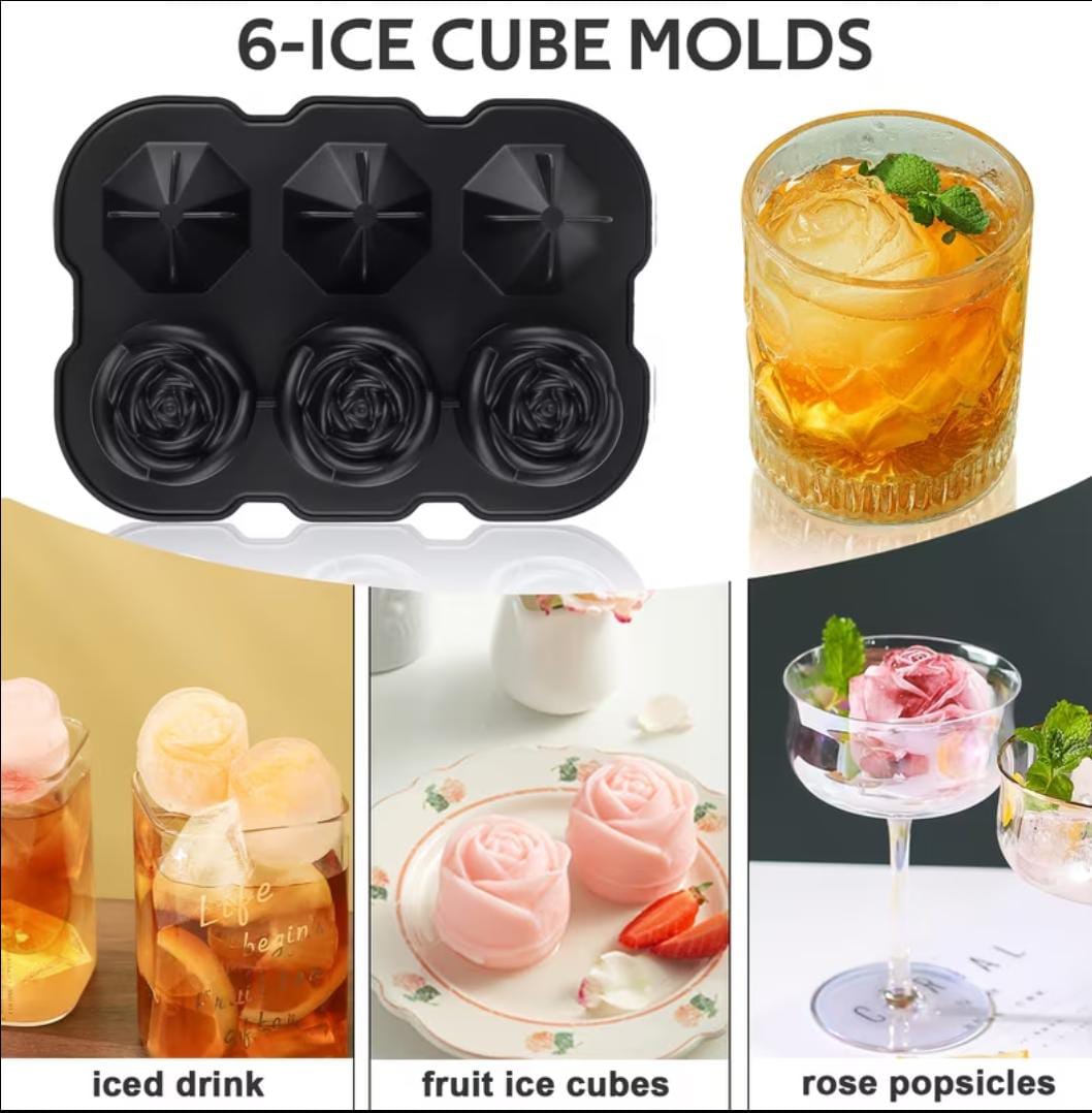 Eiswürfelform (Rosen) 1er Set  Silikon