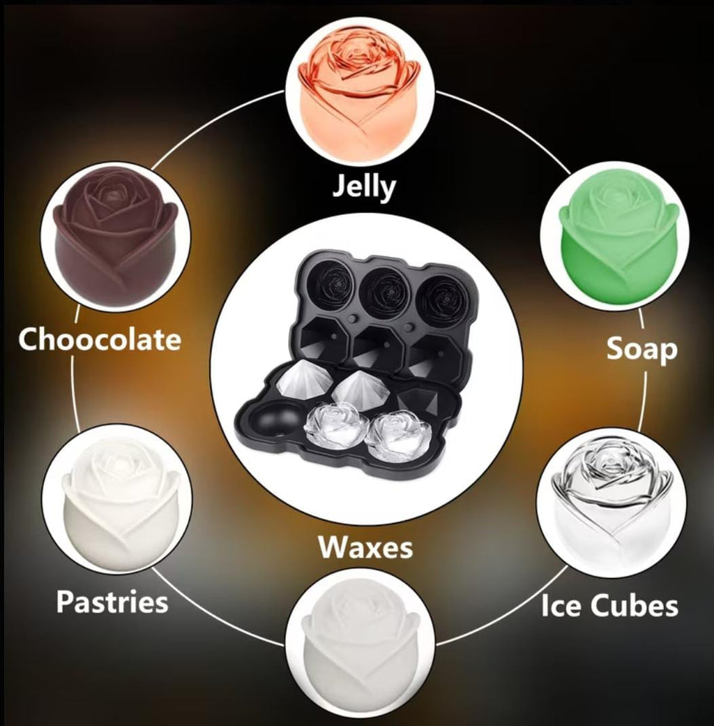 Eiswürfelform (Rosen) 1er Set  Silikon