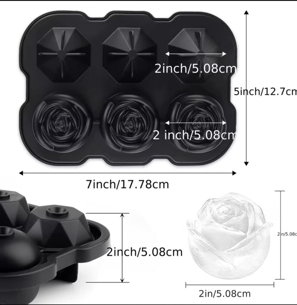 Eiswürfelform (Rosen) 1er Set  Silikon