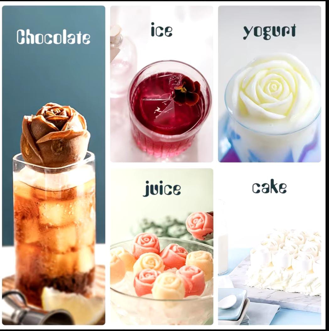 Eiswürfelform (Rosen) 1er Set  Silikon