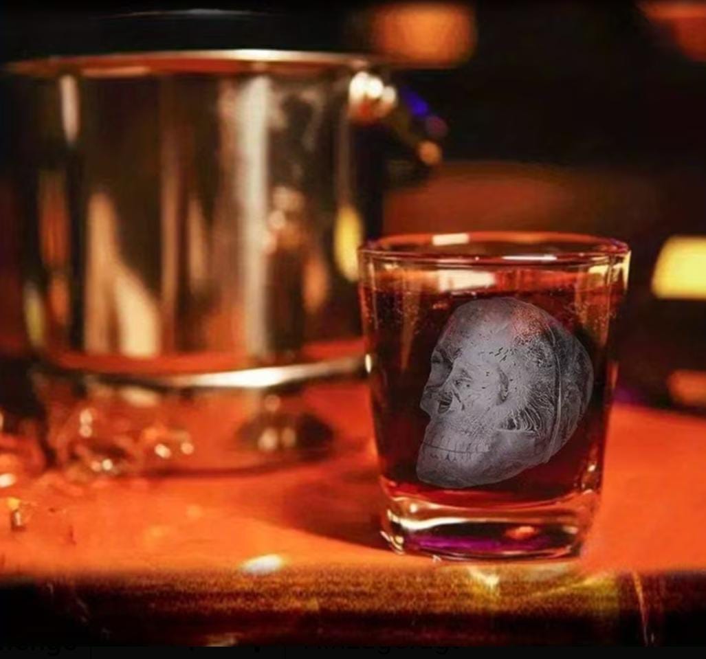 Eiswürfelform (Totenkopf) 1er Set  Silikon