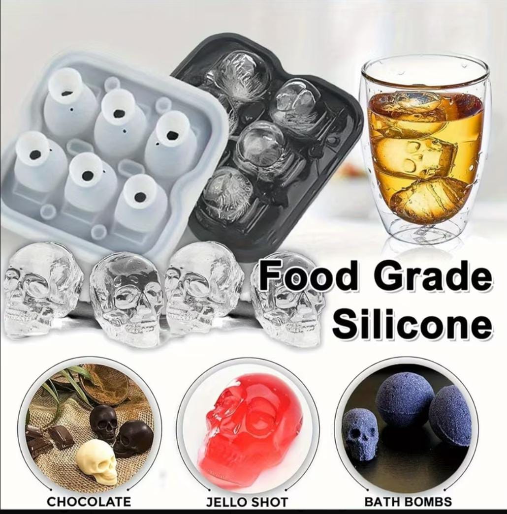 Eiswürfelform (Totenkopf) 1er Set  Silikon