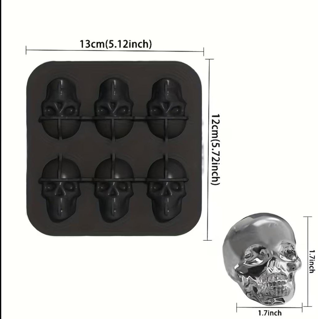 Eiswürfelform (Totenkopf) 1er Set  Silikon