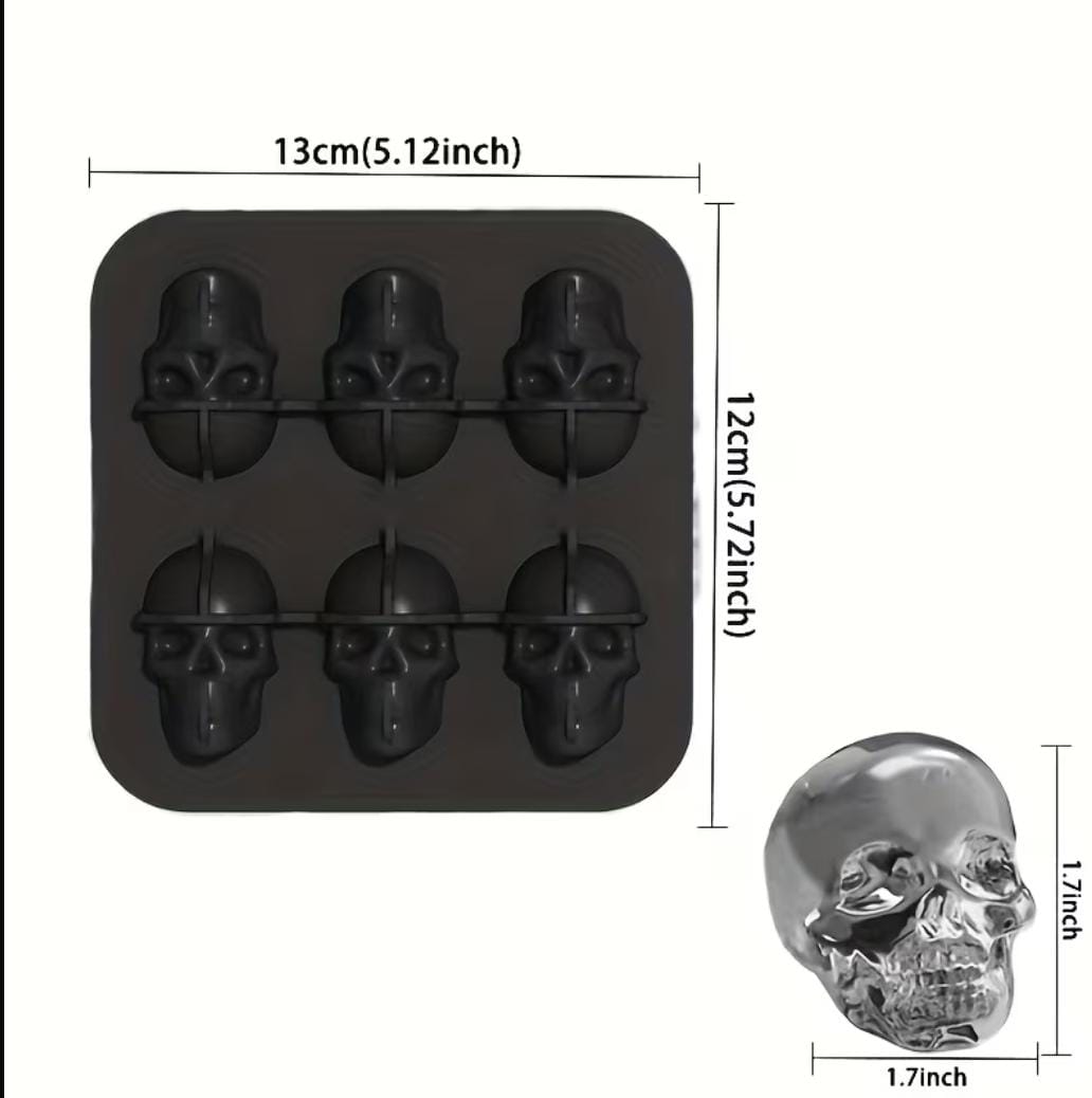 Eiswürfelform (Totenkopf) 1er Set  Silikon